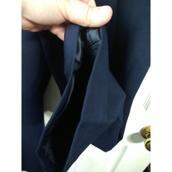 Pendleton Woman 12 Navy Blue Trouser Pants Lined 100 Virgin Wool USA Formal Prof - Picture 7 of 11